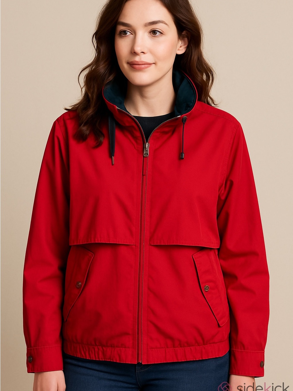Vintage London Fog Women’s Red Windbreaker Jacket, Size Large. Retro!